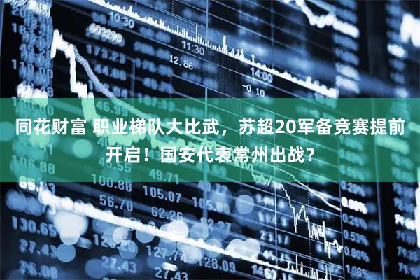 同花财富 职业梯队大比武，苏超20军备竞赛提前开启！国安代表常州出战？